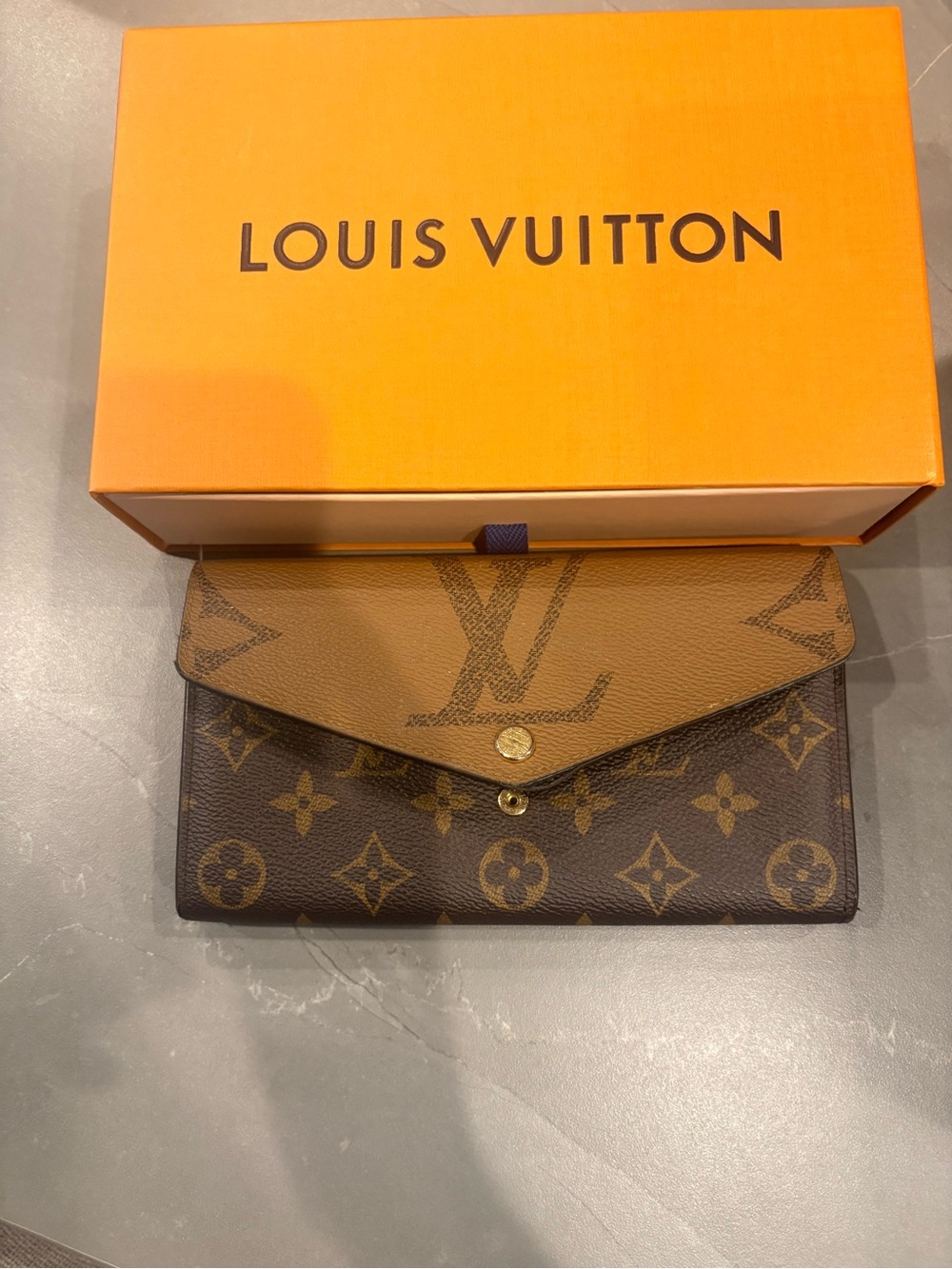Louis Vuitton Monogram Brown and Tan Envelope Wallet